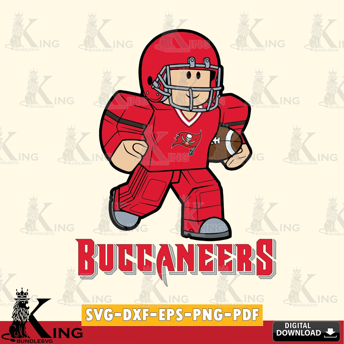 Tampa Bay Buccaneers Roblox Player Rugby SVG file , Cricut, NFL  File cut , Digital Download , PDF File