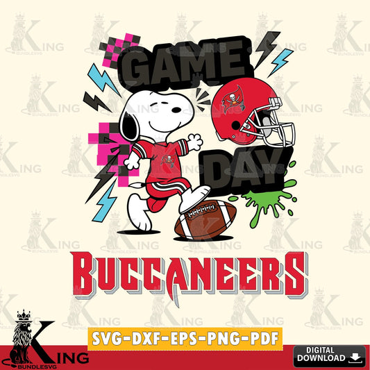 Tampa Bay Buccaneers Snoopy Game day Cricut file , Cut file  , Digital Download , PDF File , Instant Download