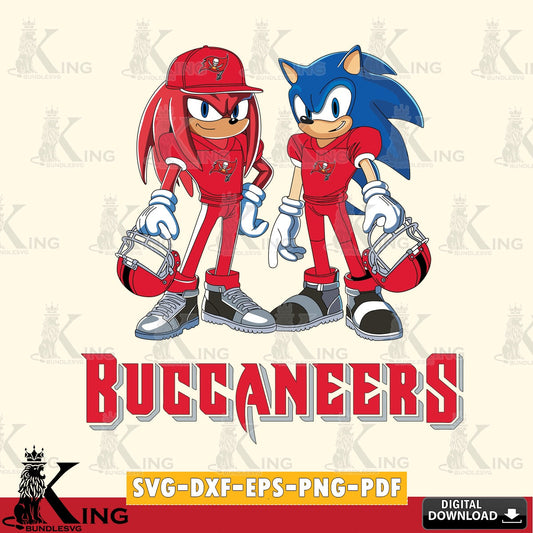 Digital download featuring Tampa Bay Buccaneers Sonic and Knuckles player football digital clipart compatible with laser