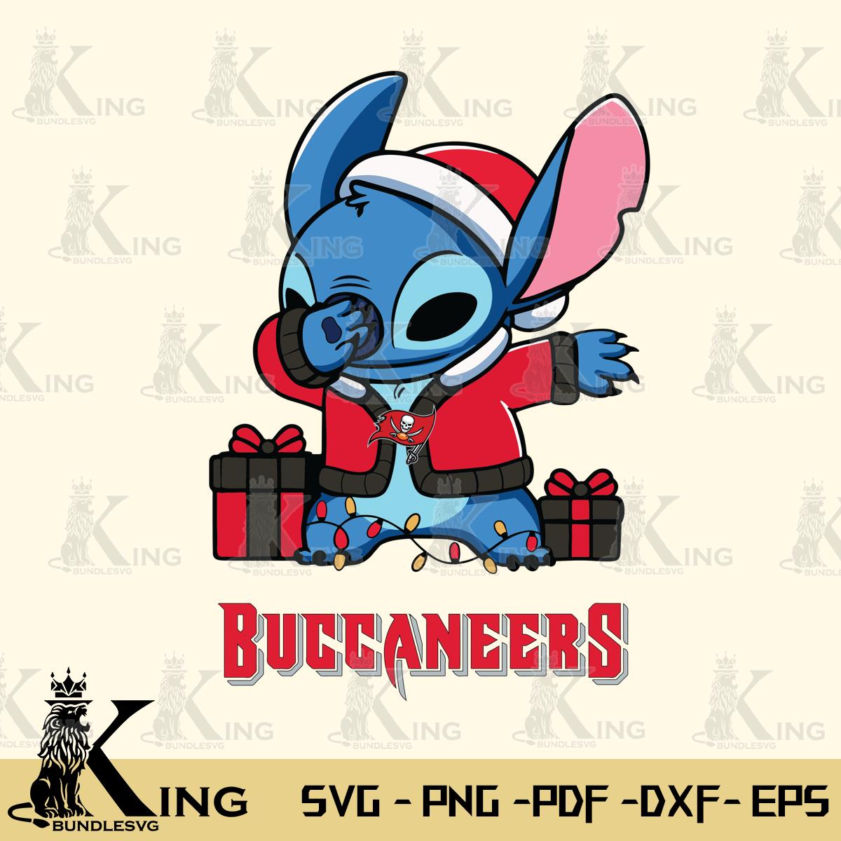 Tampa Bay Buccaneers Stitch Merry Christmas Svg Eps Dxf Png File, Digital Download