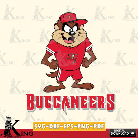 Tampa Bay Buccaneers Taz Standing Pose Cut file  , Digital Download , Instant Download, Looney Tunes svg, Football svg