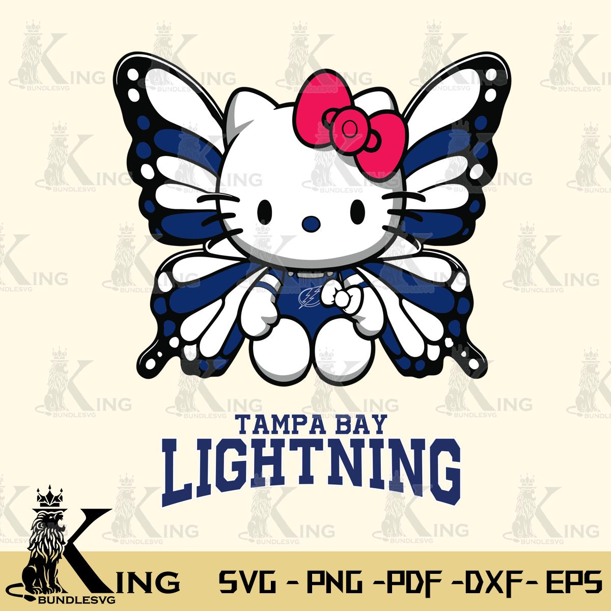 Tampa Bay Lightning Butterfly Kitty Delight Svg Eps Dxf Png File, Digital Download