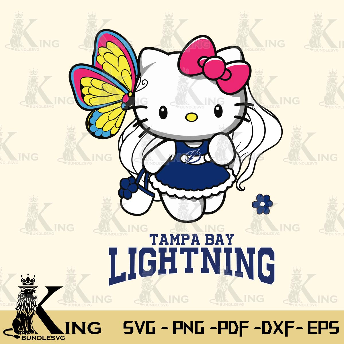 Tampa Bay Lightning Kitty Cartoon Svg Eps Dxf Png File, Digital Download