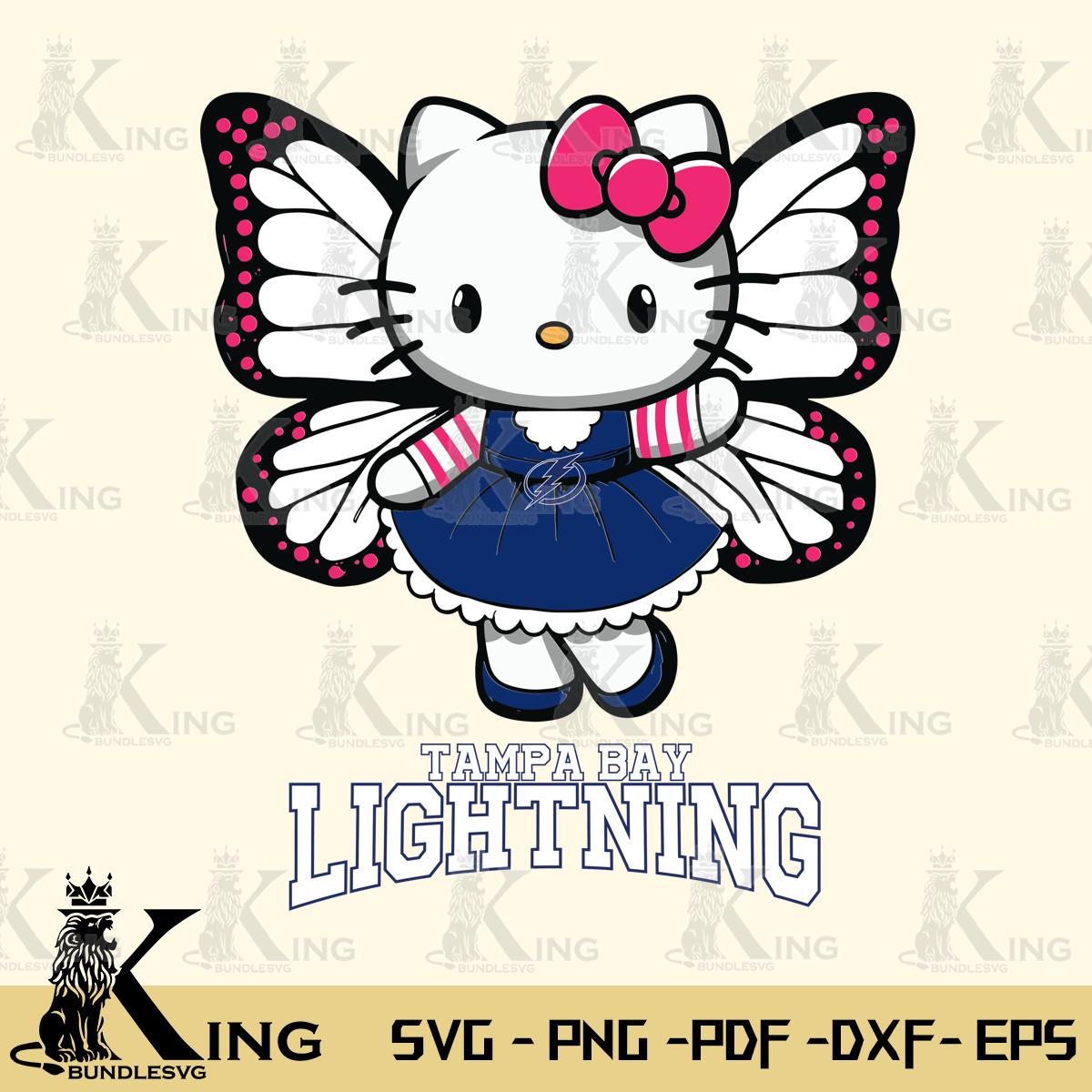 Tampa Bay Lightning Whimsical Kitty Wings Svg Eps Dxf Png File, Digital Download