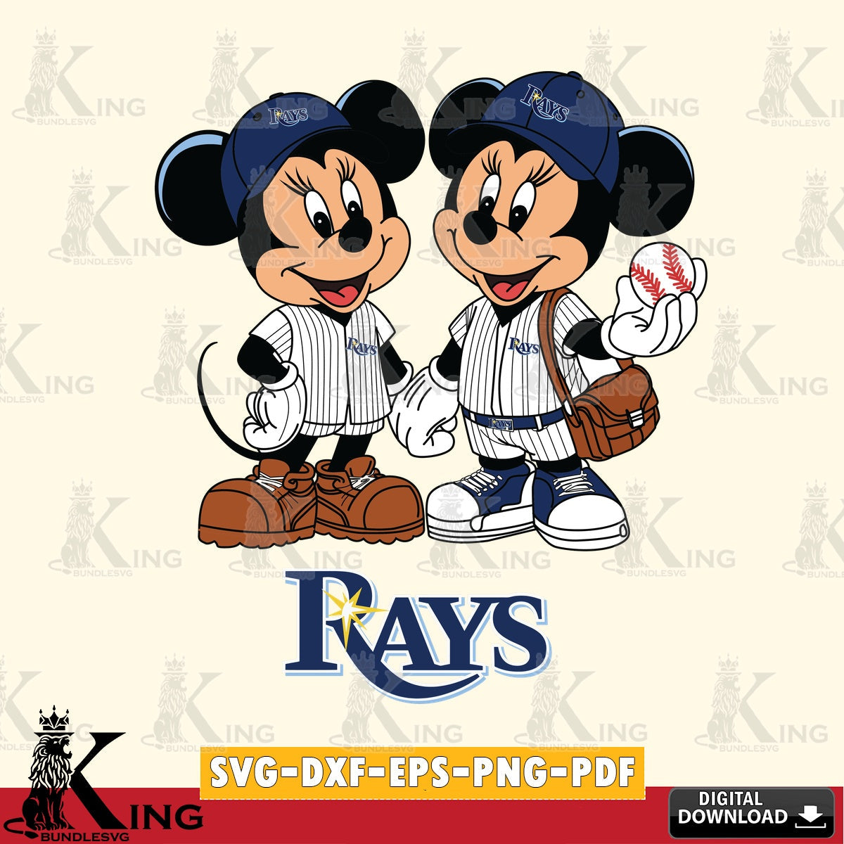 Tampa Bay Rays Mickey Minnie Mouse couple SVG file , For Cricut,  File cut , Digital Download , PDF File, Cut Files