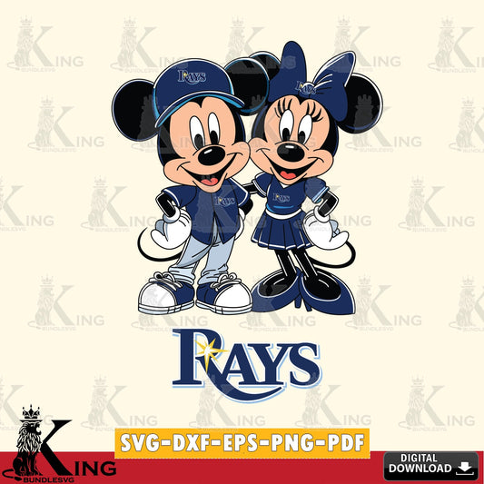 Tampa Bay Rays Mickey Minnie Mouse smile SVG file , For Cricut,  File cut , Digital Download , PDF File, Cut Files