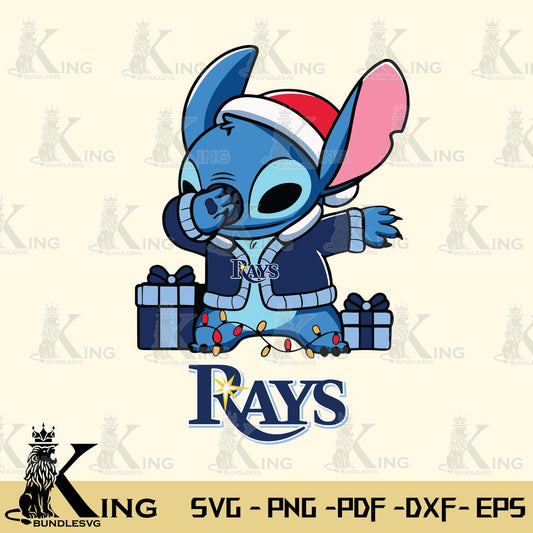 Tampa Bay Rays Stitch Merry Christmas Svg Eps Dxf Png File, Digital Download