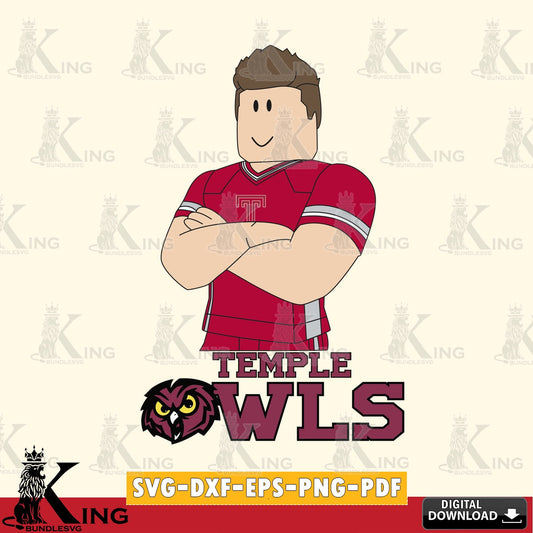 Temple Owls Roblox Football SVG file , NCAA Cricut,  File cut , Digital Download , PDF File