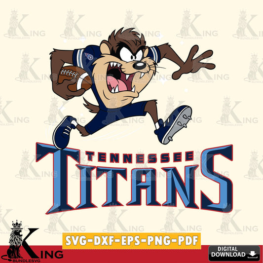 Tennessee Titans Angry Taz Football Cut file  , Digital Download , Instant Download, Looney Tunes svg, Football svg