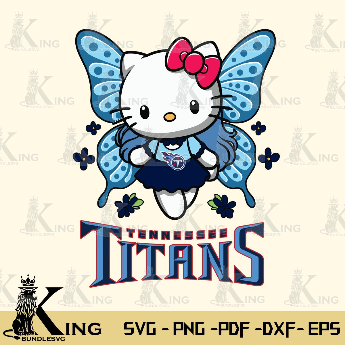 Tennessee Titans Butterfly Kitty Charm Svg Eps Dxf Png File, Digital Download