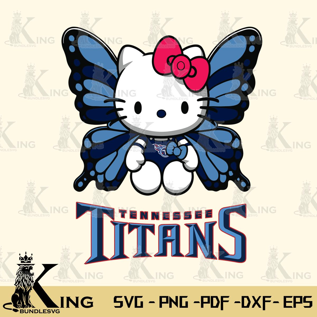 Tennessee Titans Butterfly Kitty Delight Svg Eps Dxf Png File, Digital Download