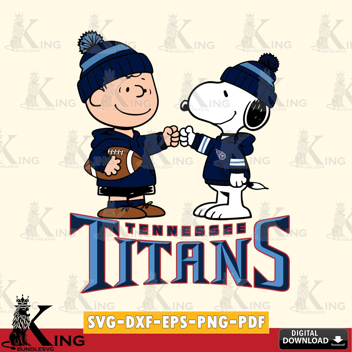 Tennessee Titans CharlieBrown Football Fist Bump Cricut file , Cut file  , Digital Download , PDF File , Instant Download