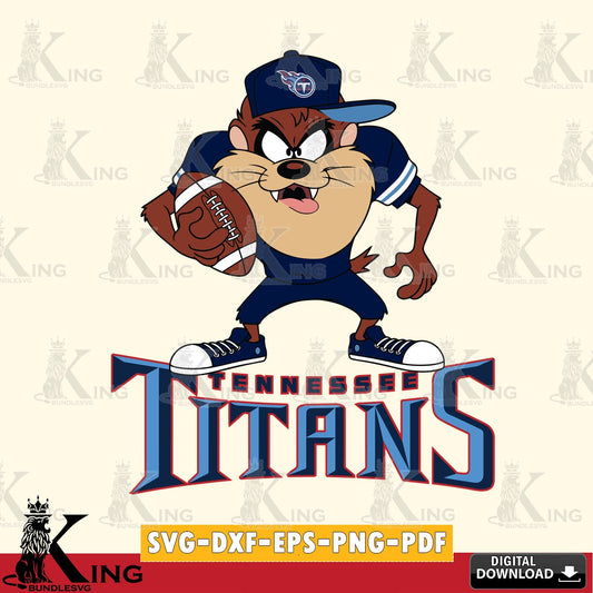Tennessee Titans Đồng phục bóng đá Taz Cut file  , Digital Download , Instant Download, Looney Tunes svg, Football svg