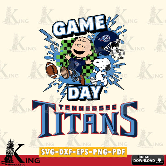 Tennessee Titans Game Day Peanuts Cricut file , Cut file  , Digital Download , PDF File , Instant Download