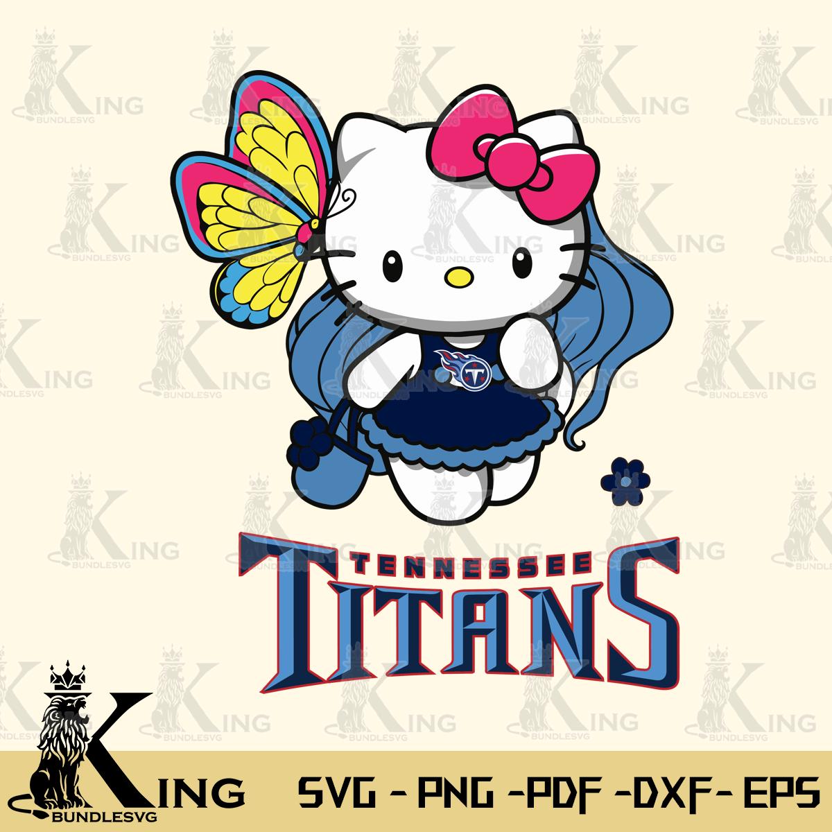 Tennessee Titans Kitty Cartoon Svg Eps Dxf Png File, Digital Download