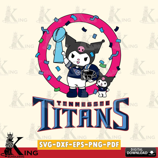 Tennessee Titans Kuromi Football Champion SVG file, Cricut, Cut file  , Digital Download , Instant Download, Sanrio svg, Clipart