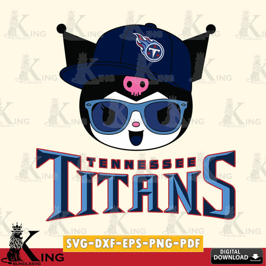 Tennessee Titans Kuromi Football Cool SVG file, Cricut, Cut file  , Digital Download , Instant Download, Sanrio svg, Clipart
