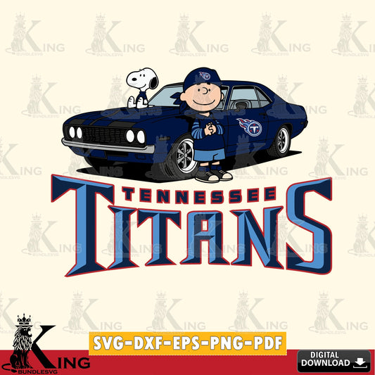 Tennessee Titans Peanuts Muscle Car Cricut file , Cut file  , Digital Download , PDF File , Instant Download
