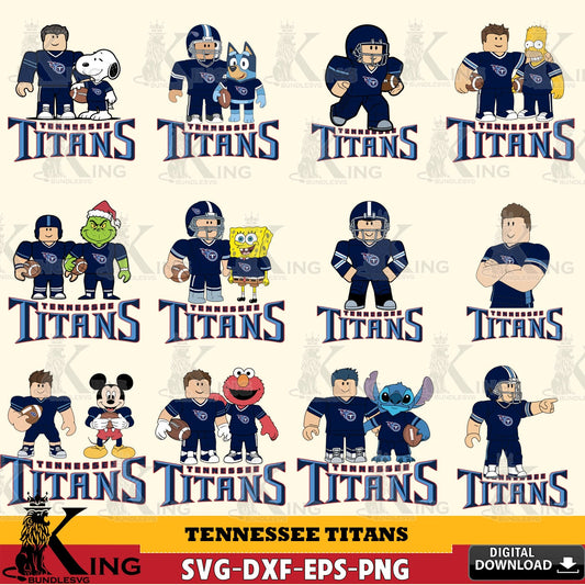 Tennessee Titans Roblox With Friends football NFL Bundle SVG file , Cricut, NFL  File cut , Digital Download , PDF File