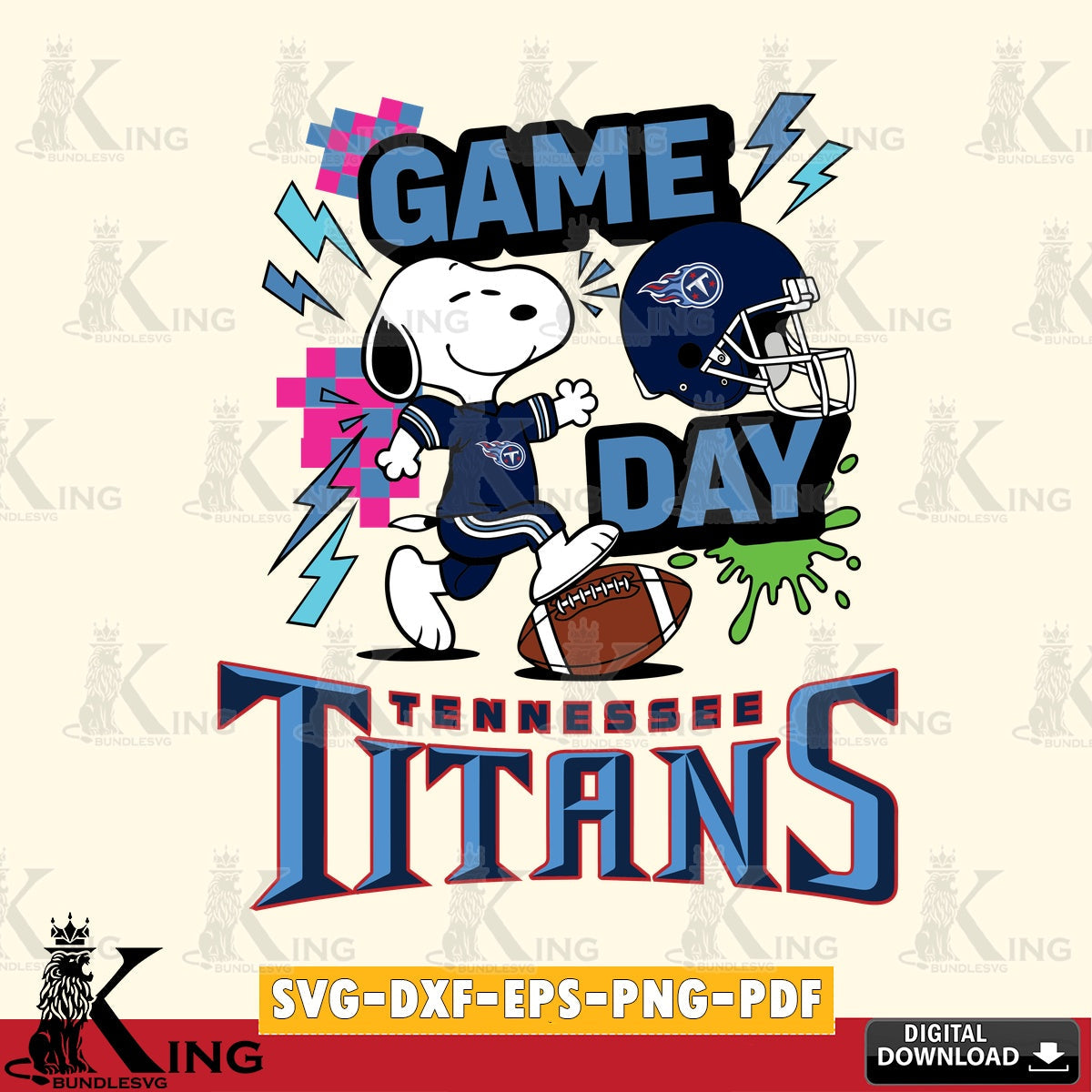 Tennessee Titans Snoopy Game day Cricut file , Cut file  , Digital Download , PDF File , Instant Download