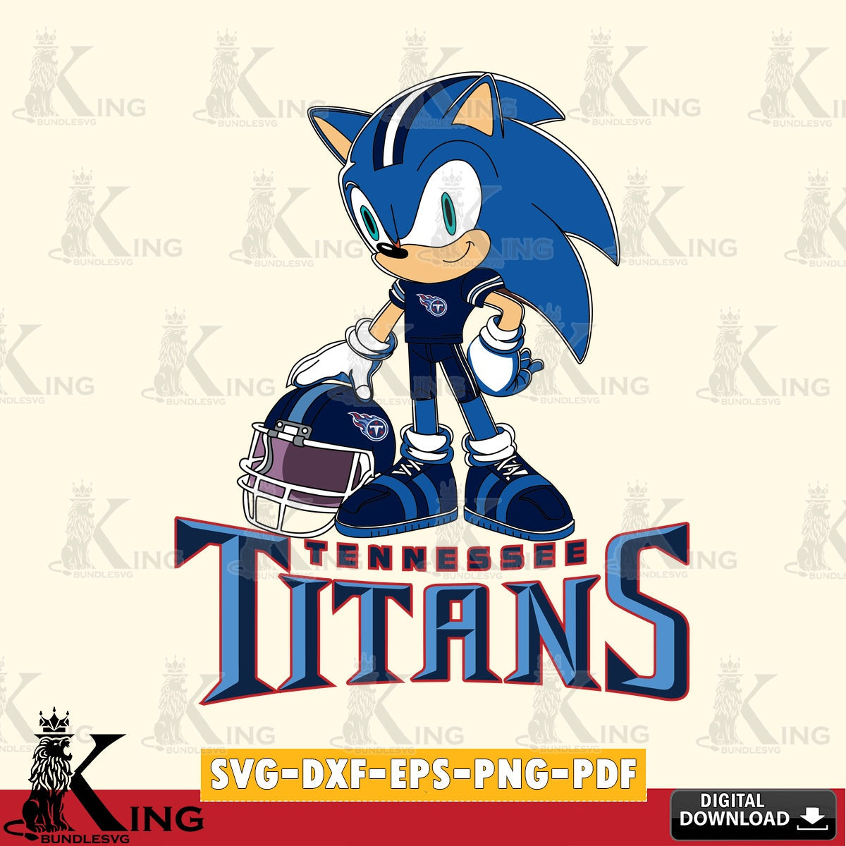 Tennessee Titans Sonic Player Football SVG file, Vector , Digital Download , PDF File , Instant Download