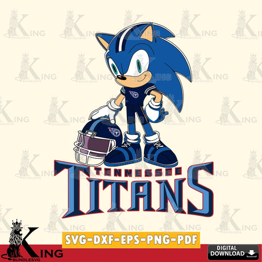 Tennessee Titans Sonic Player Football SVG file, Vector , Digital Download , PDF File , Instant Download