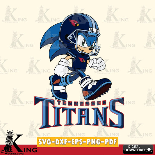 High-quality graphic of a Tennessee Titans Sonic Ready Football, a cut file ideal for vinyl projects and T-shirt printing.