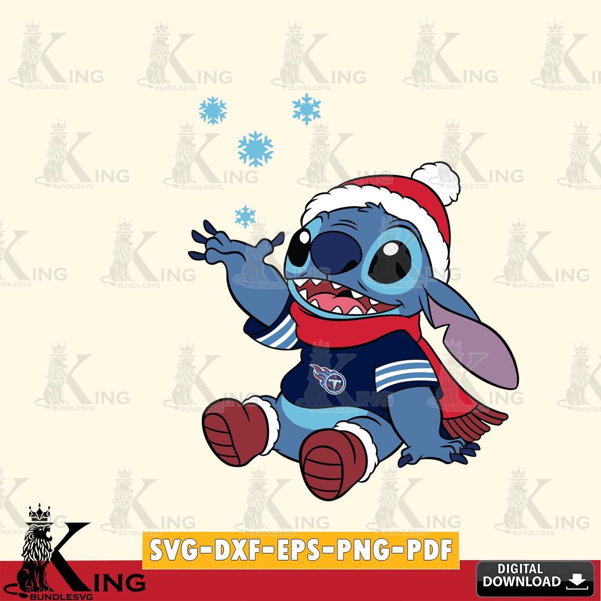 Tennessee Titans Stitch Wearing Winter Scarf SVG, NFL for Cricut, Silhouette, Digital Download , file cut