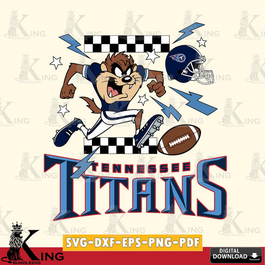 Tennessee Titans Taz Football Lightning Cut file  , Digital Download , Instant Download, Looney Tunes svg, Football svg
