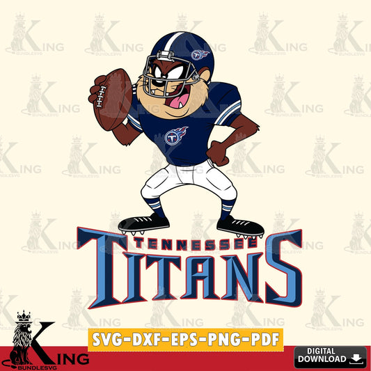 Tennessee Titans Taz Football Player Cut file  , Digital Download , Instant Download, Looney Tunes svg, Football svg