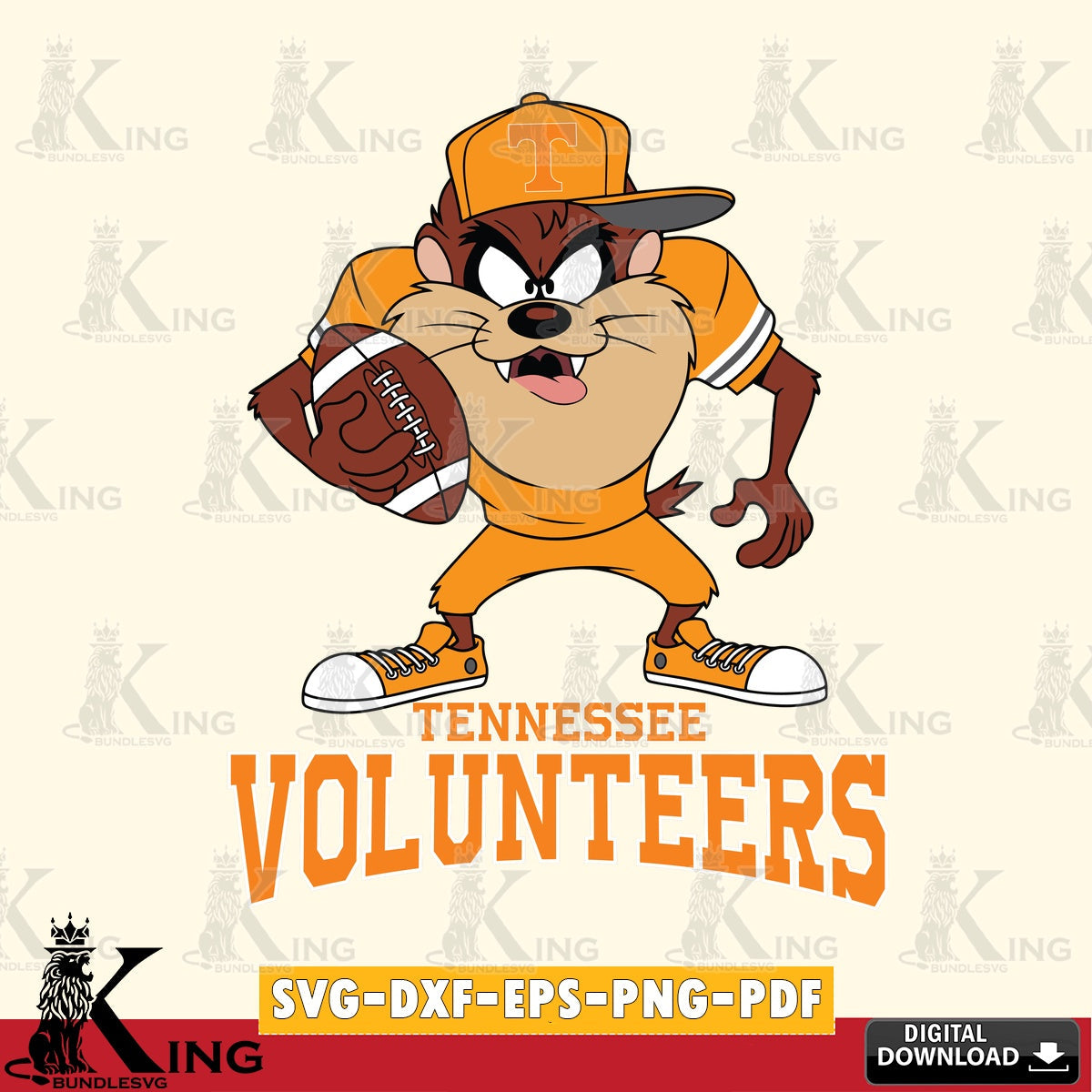 Tennessee Volunteers Đồng phục bóng đá Taz SVG file, Cut file  , Digital Download , Instant Download, Taz svg, NCAA svg