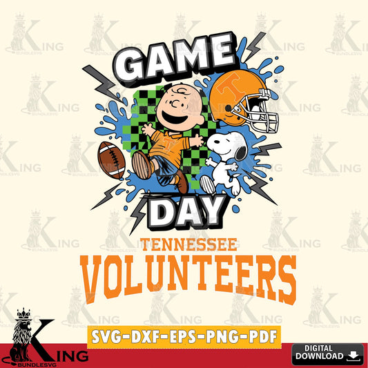 Tennessee Volunteers Game Day Peanuts SVG, Cricut, Cut file  , Digital Download , Instant Download, Peanuts svg, NCAA svg, Football svg, Sport svg