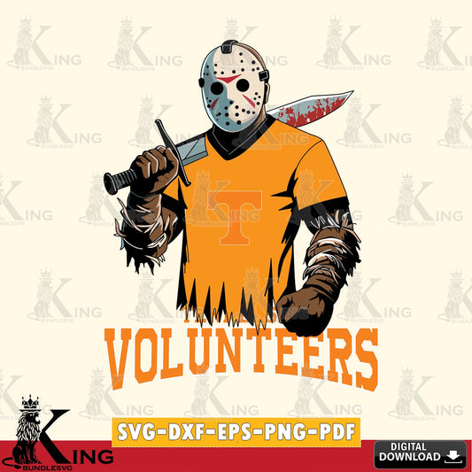 Eye-catching graphic of Tennessee Volunteers Jason Voorhees Football, a high-quality vector for DIY scrapbooking and home decor