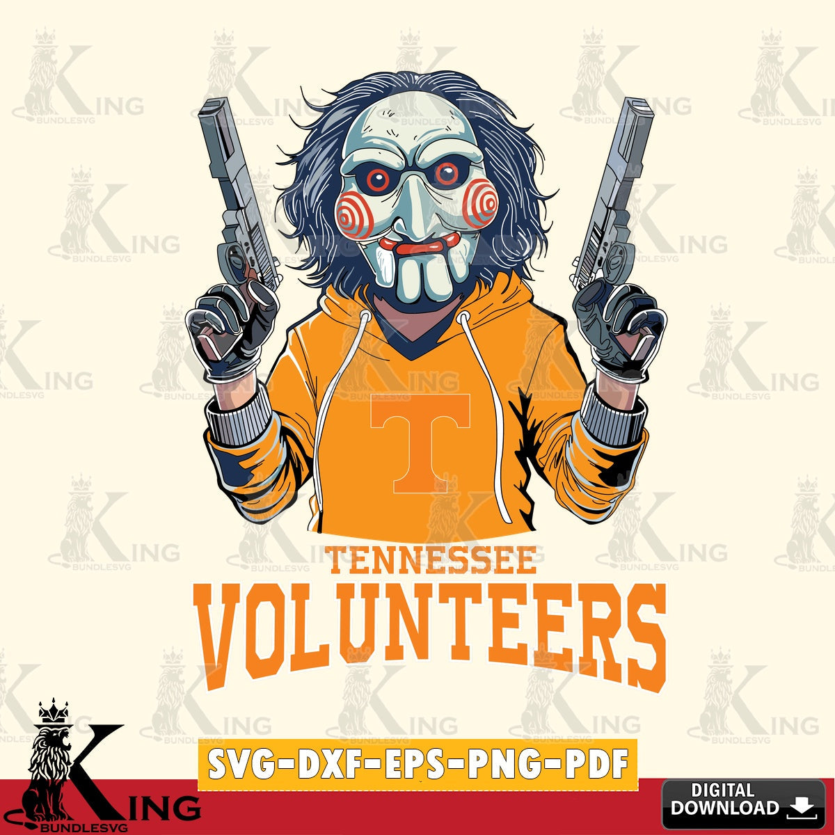 Digital download featuring Tennessee Volunteers Jigsaw Billy Football, versatile clip art for stickers, decals, and mugs.
