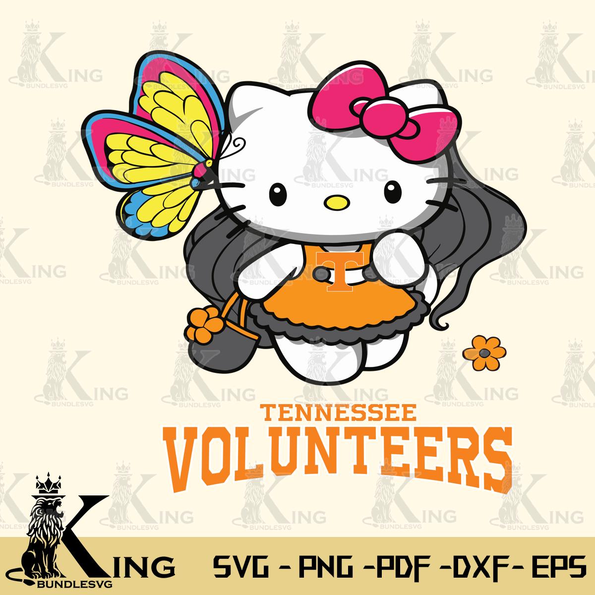 Tennessee Volunteers Kitty Cartoon Svg Eps Dxf Png File, Digital Download