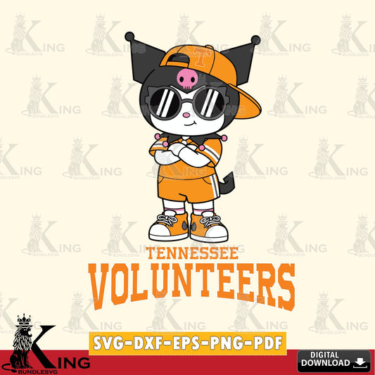 Tennessee Volunteers Kuromi Football Jersey SVG file, Cricut, Cut file  , Digital Download , Instant Download, Sanrio svg, Clipart