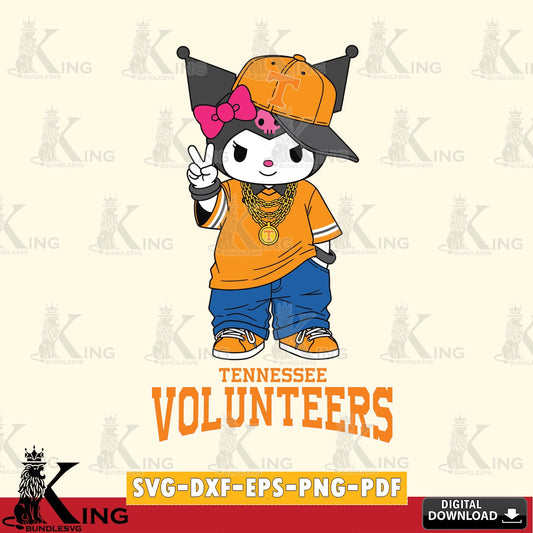 Tennessee Volunteers Kuromi Streetwear Style SVG file, Cricut, Cut file  , Digital Download , Instant Download, Sanrio svg, Clipart