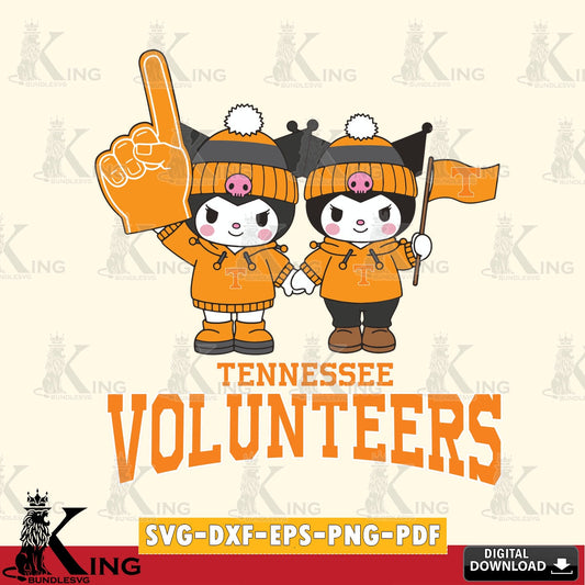 Tennessee Volunteers Kuromi rugby Fan SVG file, Cricut, Cut file  , Digital Download , Instant Download, Sanrio svg, Clipart