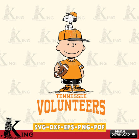 Tennessee Volunteers Peanuts Football Rugby SVG, Cricut, Cut file  , Digital Download , Instant Download, Peanuts svg, NCAA svg, Football svg, Sport svg