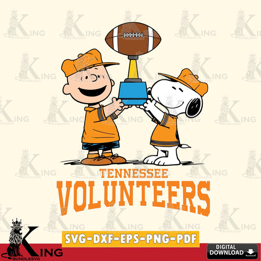 Tennessee Volunteers Peanuts Football Trophy SVG, Cricut, Cut file  , Digital Download , Instant Download, Peanuts svg, NCAA svg, Football svg, Sport svg