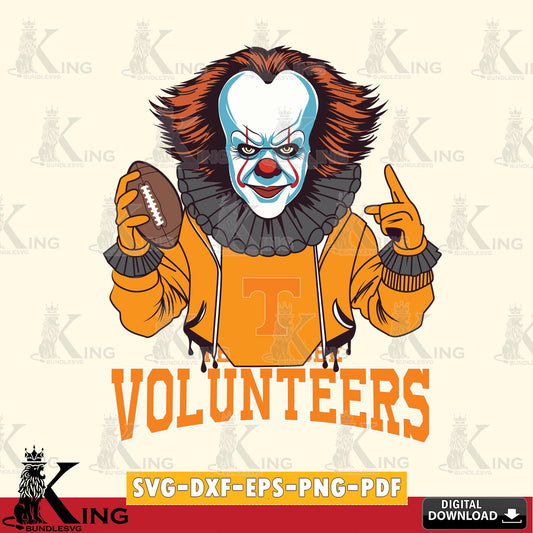 Printable art of a Tennessee Volunteers Pennywise football player, a cut file ideal for vinyl projects and T-shirt printing