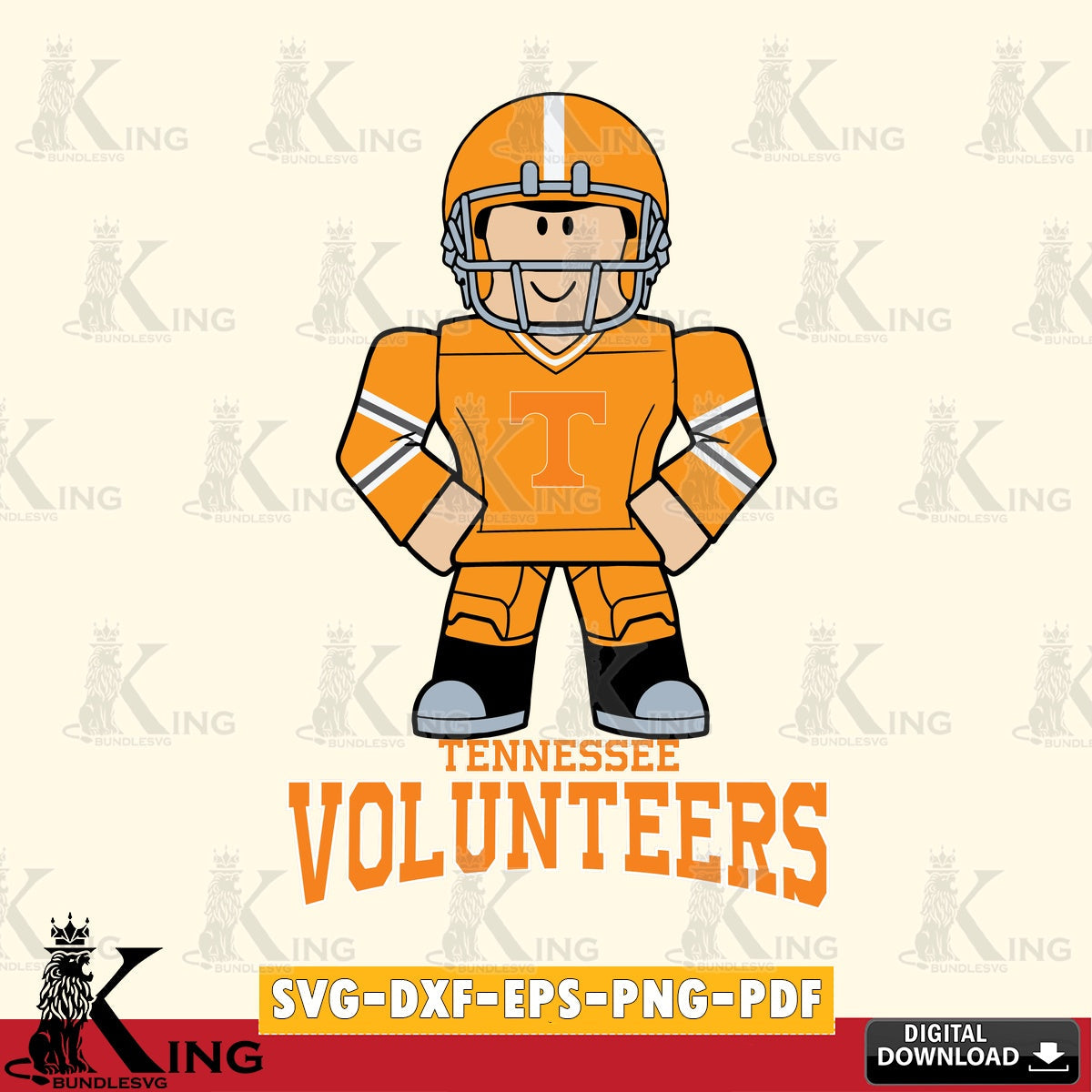Tennessee Volunteers Roblox Cool Football SVG file , NCAA Cricut,  File cut , Digital Download , PDF File