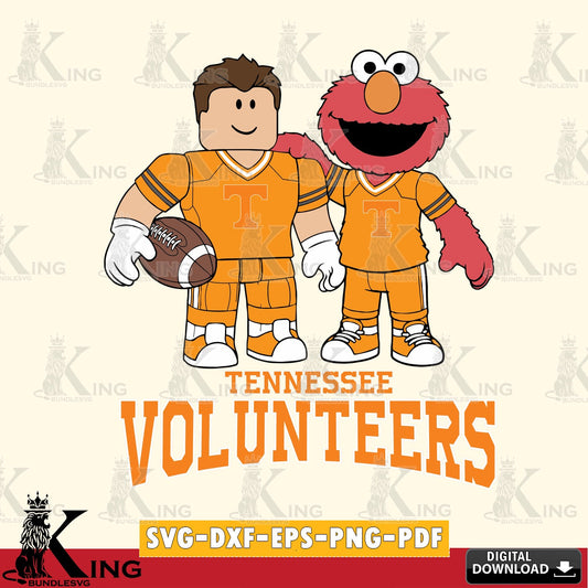 Tennessee Volunteers Roblox & Elmo Football SVG file , NCAA Cricut,  File cut , Digital Download , PDF File