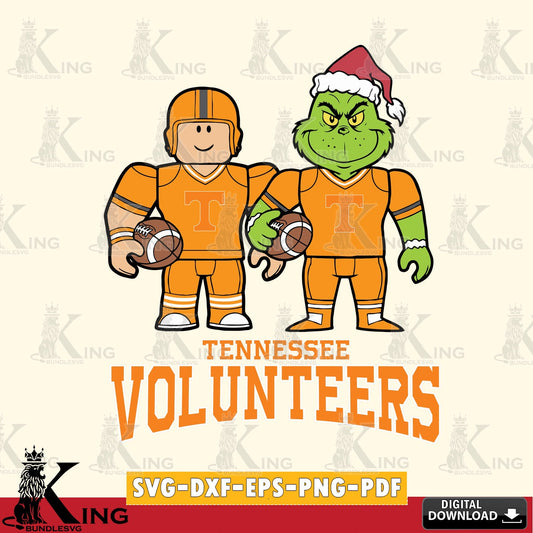 Tennessee Volunteers Roblox & Grinch Football SVG file , NCAA Cricut,  File cut , Digital Download , PDF File