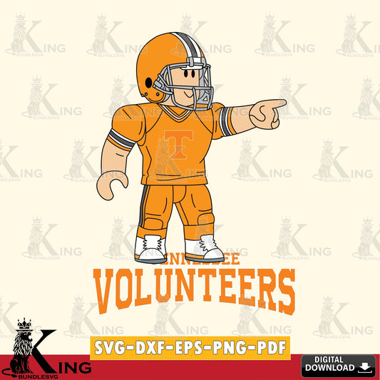 Tennessee Volunteers Roblox Player Football SVG file , NCAA Cricut,  File cut , Digital Download , PDF File