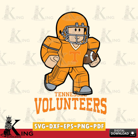 Tennessee Volunteers Roblox Player Rugby SVG file , NCAA Cricut,  File cut , Digital Download , PDF File