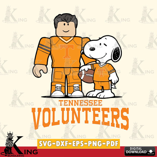 Tennessee Volunteers Roblox & Snoopy Football SVG file , NCAA Cricut,  File cut , Digital Download , PDF File
