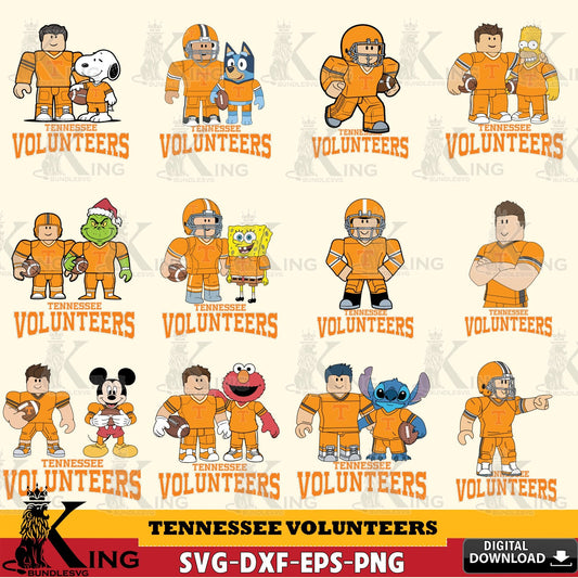 Tennessee Volunteers Roblox With Friends football NCAA Bundle SVG file , NCAA Cricut,  File cut , Digital Download , PDF File