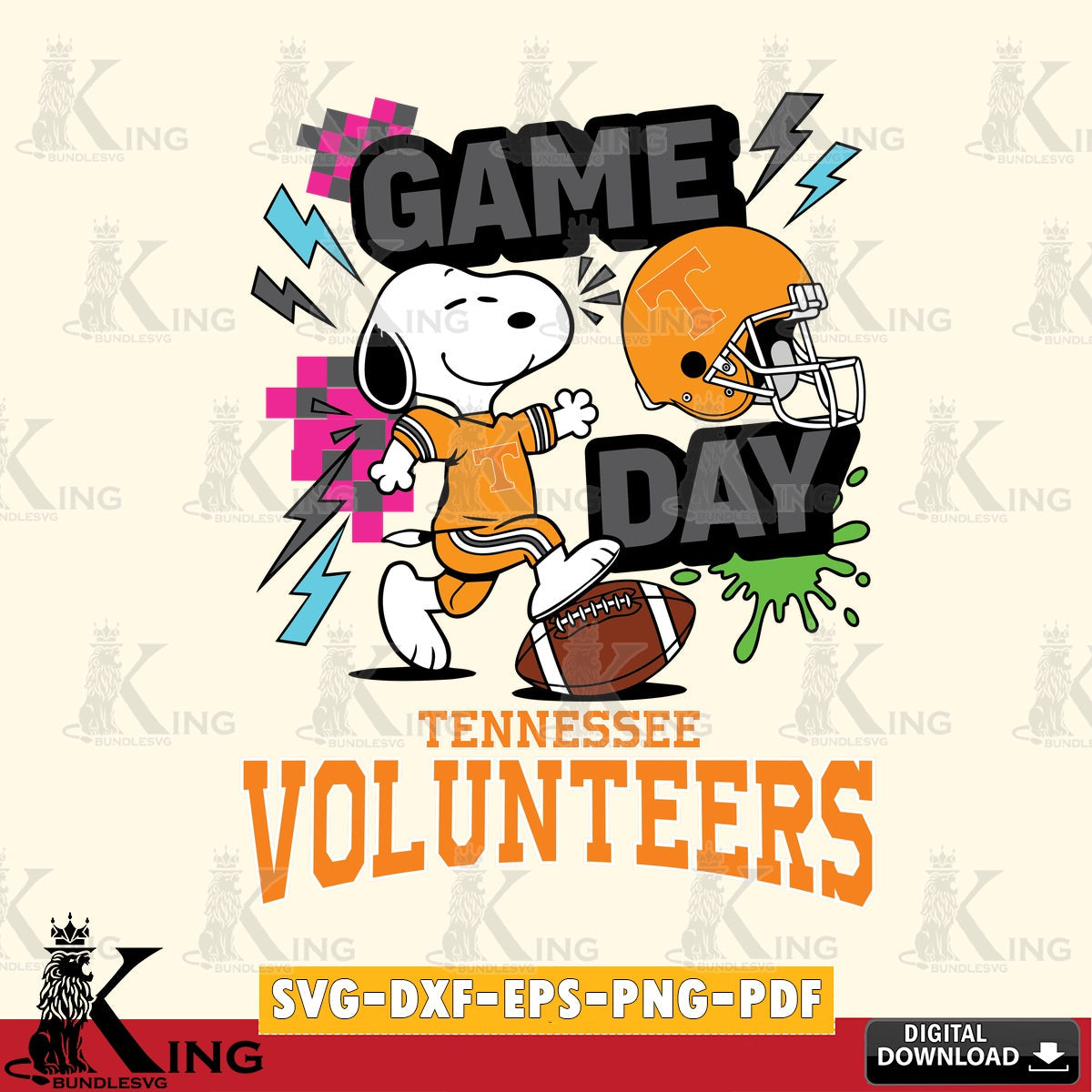Tennessee Volunteers Snoopy Game day SVG, Cricut, Cut file  , Digital Download , Instant Download, Peanuts svg, NCAA svg, Football svg, Sport svg