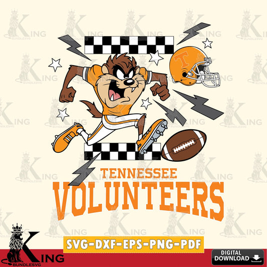 Tennessee Volunteers Taz Football Lightning SVG file, Cut file  , Digital Download , Instant Download, Taz svg, NCAA svg